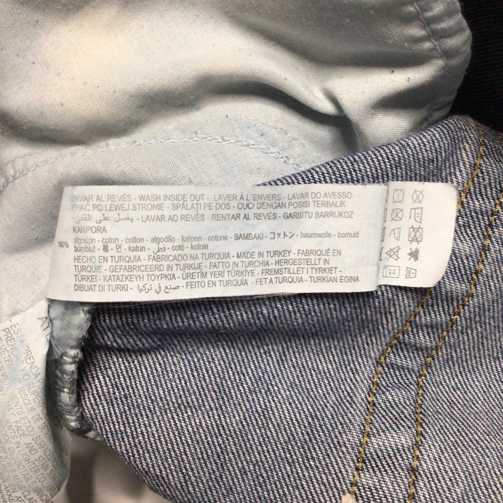 Zara High Rise Paper Bag Waist Denim Jeans Size 4 - Picture 12 of 12